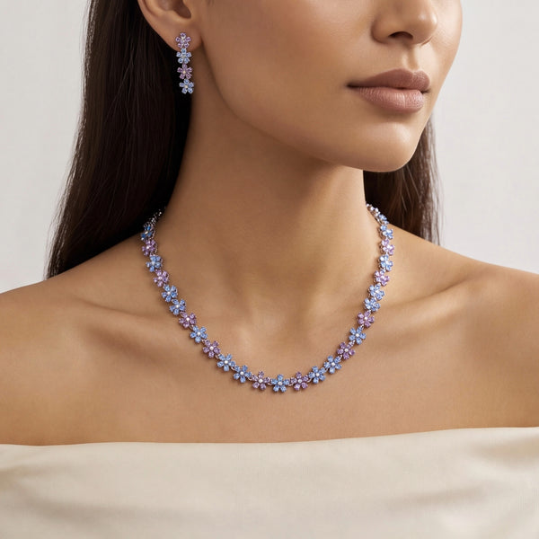 Pastel Blossom 925 Silver Set