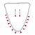 Ruby Teardrop 925 Silver Set