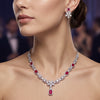 Red Halo & Flower Collar Set
