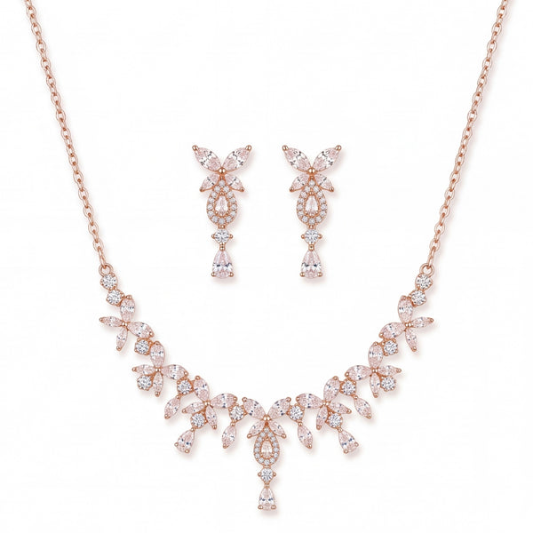 Rose Gold Floral Vine Set