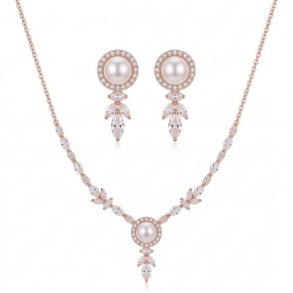 Rose Gold Botanical Cluster Set
