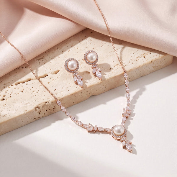 Rose Gold Botanical Cluster Set