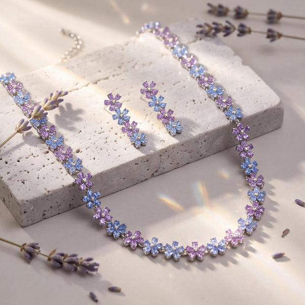 Pastel Blossom 925 Silver Set