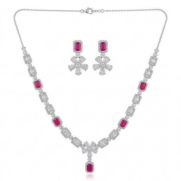 Red Halo & Flower Collar Set