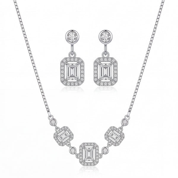 Three-Stone Halo Set