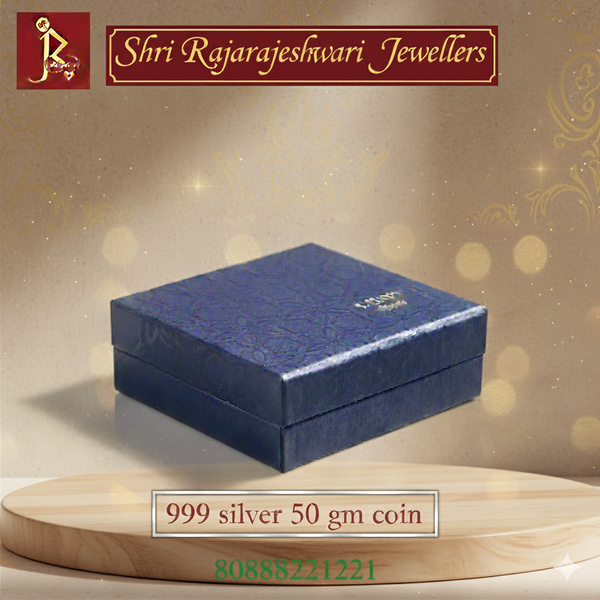 999 Pure Silver 50g Square Coin with Magnetic Acrylic Display Frame