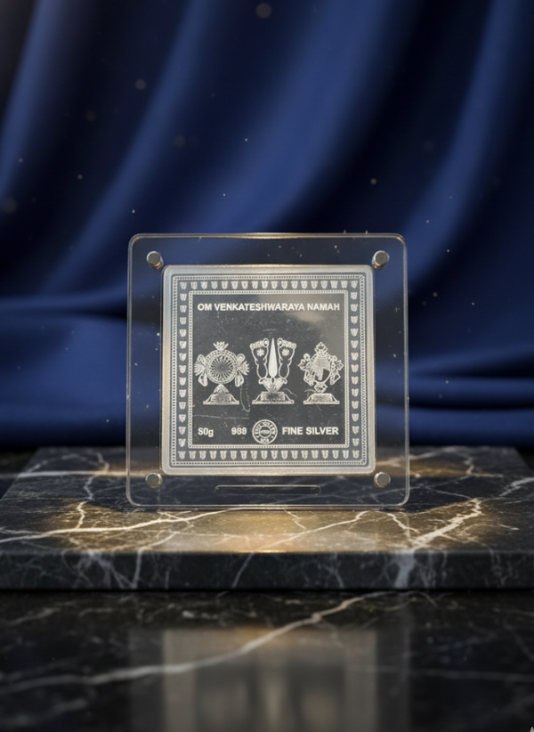 999 Pure Silver 50g Square Coin with Magnetic Acrylic Display Frame