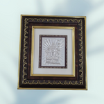 Dharmasthala Manjunatha Swamy 999 Silver Photo Wooden Wall Mounted Frame